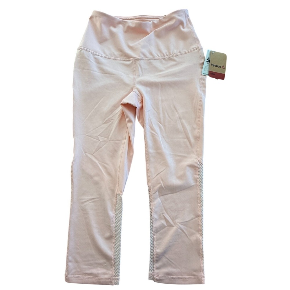 Reebok High Rise Capri Leggings Womens XS Pink Training‎ Yoga Workout Pants NWT